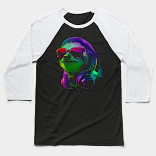 Sloth DJ Baseball T-Shirt